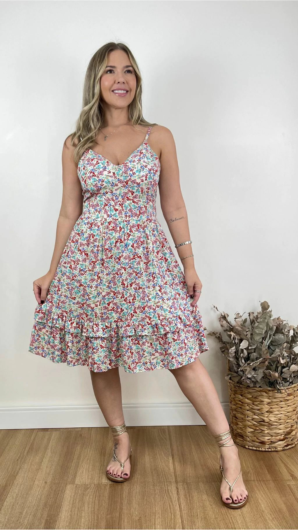 VESTIDO CURTO KAREN FLORIDO